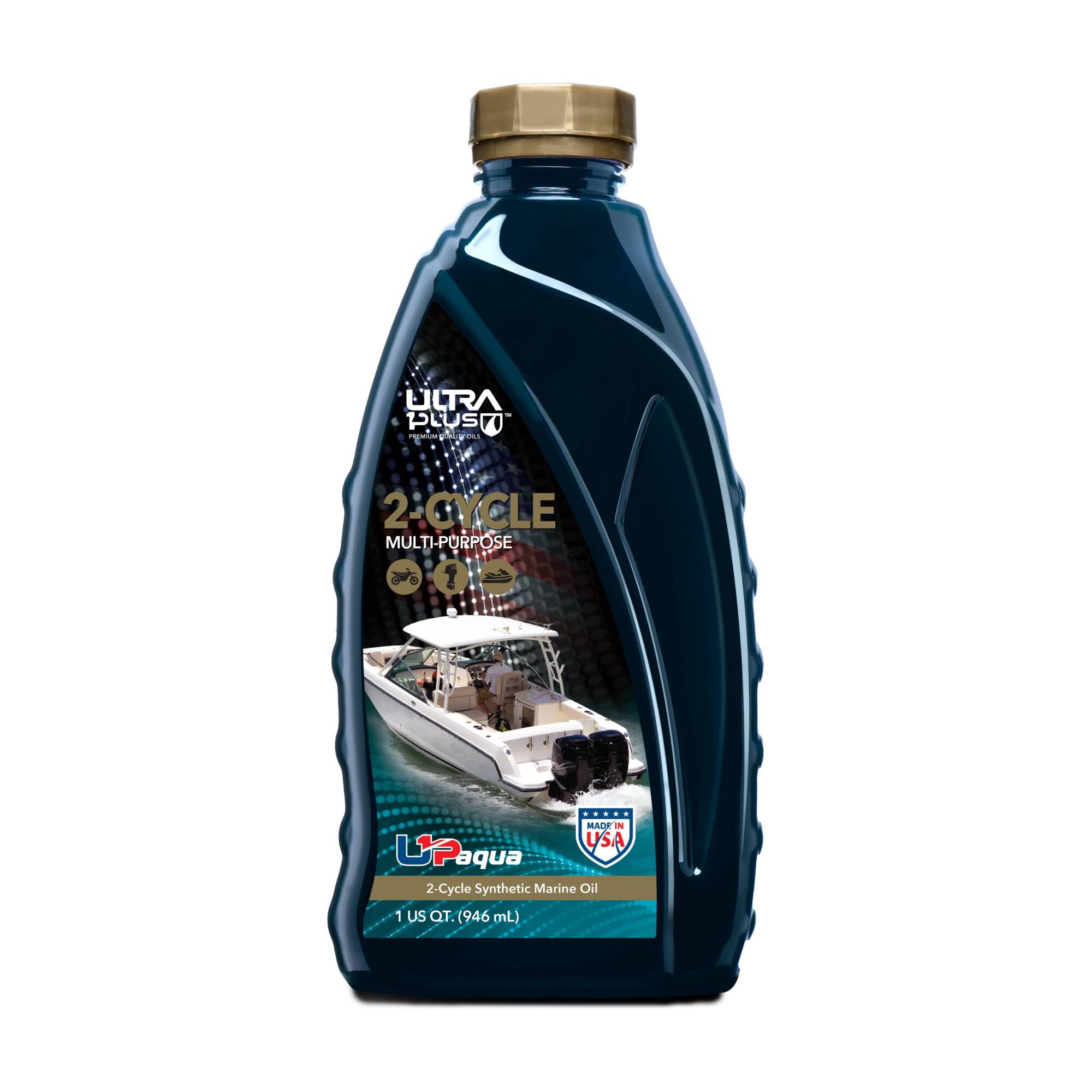 Ultra1Plus Synthetic 2-Cycle Marine Engine Oil — 1 Qt., 32 Fl. Oz., Multi-Purpose, Model# UL405